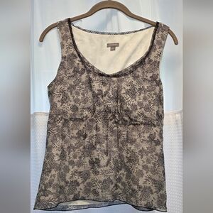 Ann Taylor Black Floral Lace Blouse